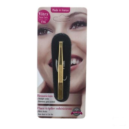 Vitry Prestige Pince Epiler Droit Inox 4012  -  Vitry