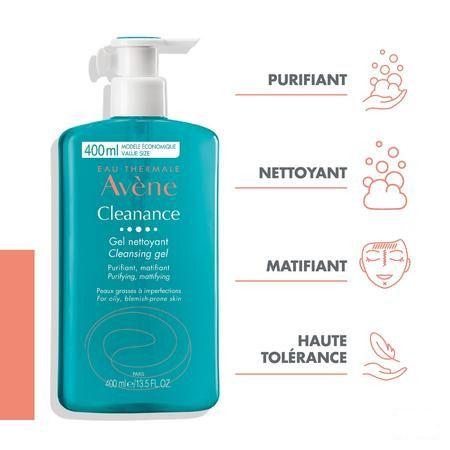 Avene Cleanance Gel Nettoyant 400 ml  -  Avene