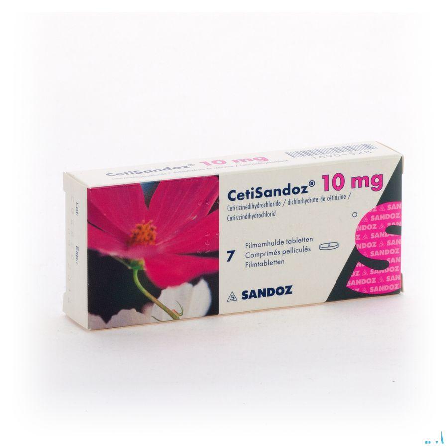 Cetisandoz Sandoz Comprimes 7 X 10 mg 