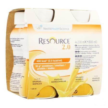 Resource 2.0 Ananas-mango 4x200 ml 12314415  -  Nestle