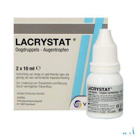 Lacrystat Collyre Flacon 2x10 ml