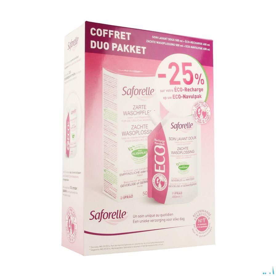 Saforelle Duo Wasverzorging Zacht 500 ml + eco.400 ml
