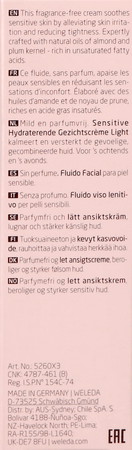 Weleda Sensitive Hydraterend Gezichtscreme Light 30 ml