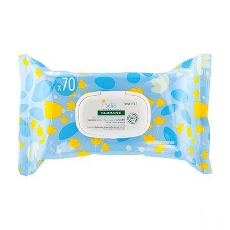 Klorane Bebe Lingettes Nettoyantes Douces 70u