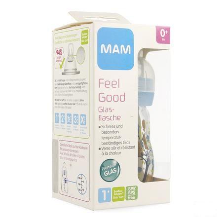 Mam Zuigfles Glas Feel Good 170 ml Jongen