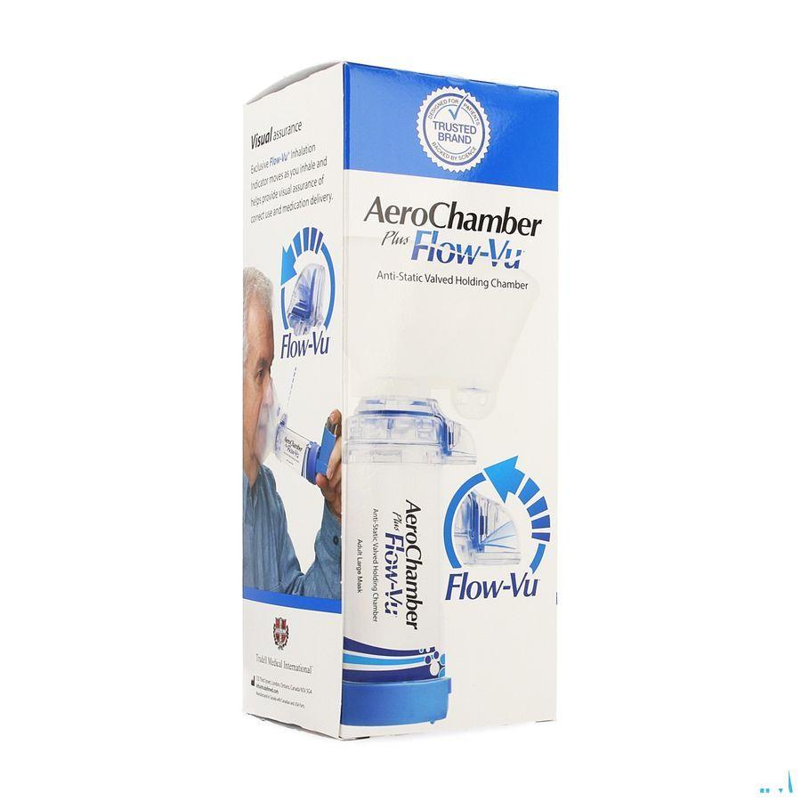 Aerochamber Plus Anti static + flow-vu-mask Adult  -  Hospithera