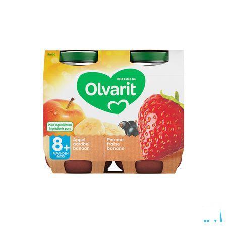 Olvarit Fruit Pomme Fraise Cassis 2x200 gr 8m60  -  Nutricia