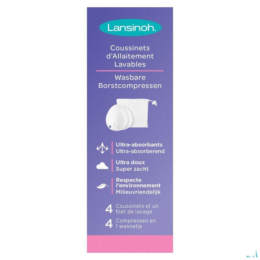 Lansinoh Borstcompressen Wasbaar 4 St  -  Lansinoh Laboratories