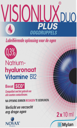 Visionlux Plus Gouttes Yeux Duo Fl 2 X 10 ml
