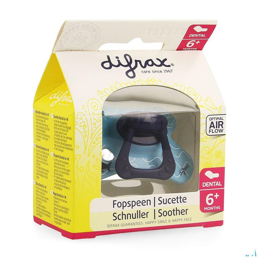 Difrax Fopspeen Sil Dental + ring + 6m 800  -  Difrax
