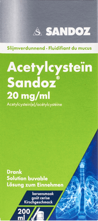 Acetylcysteine Sandoz Drank Suspensie 200 ml 20 mg/ml