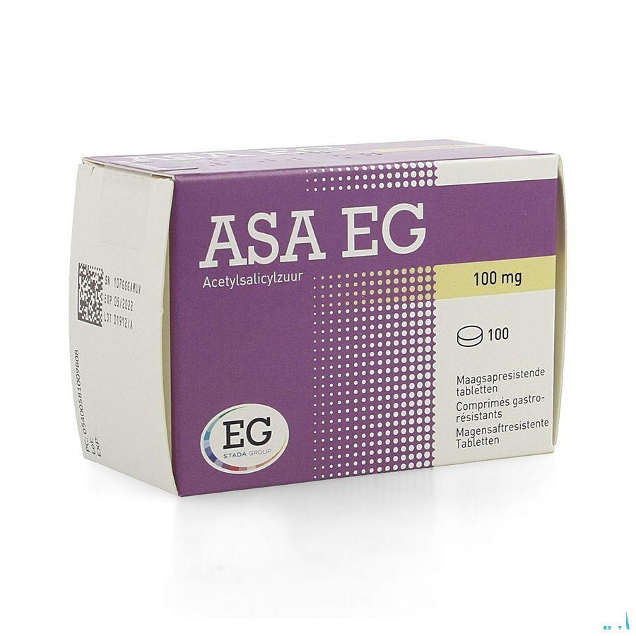 Asa Eg 100 mg Gastro Resist Comp 100 X 100 mg Blist.  -  EG
