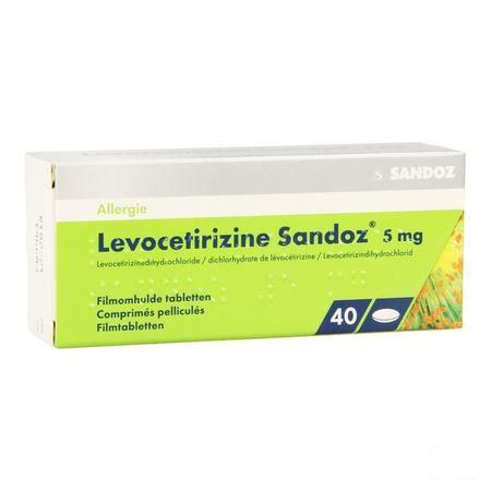 Levocetirizine Sandoz 5 mg Tabletten Enrob. 40 X 5 mg
