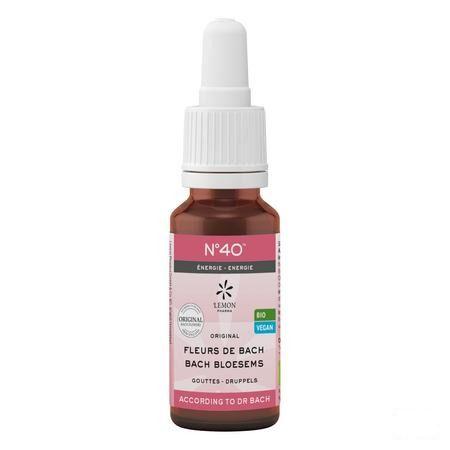 Fleurs De Bach Bio N40 Gouttes Energie 20 ml  -  Eureka Pharma