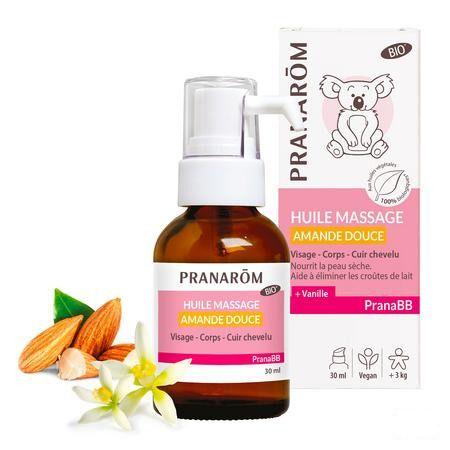 Pranabb Massage Olie Zoete Amandel Vanille 30 ml  -  Pranarom