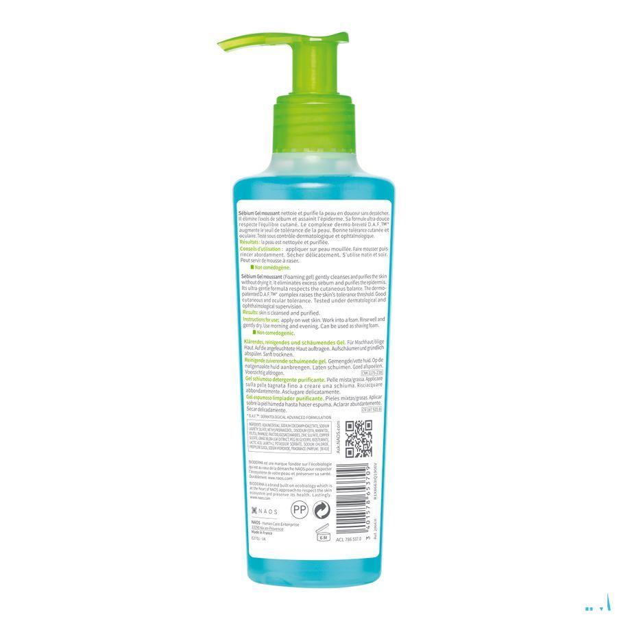 Bioderma Sebium Schuimende Gel Vette Huid 200 ml