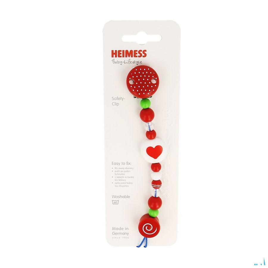 Heimess Fopspeenketting Plastic Hart  -  Bomedys