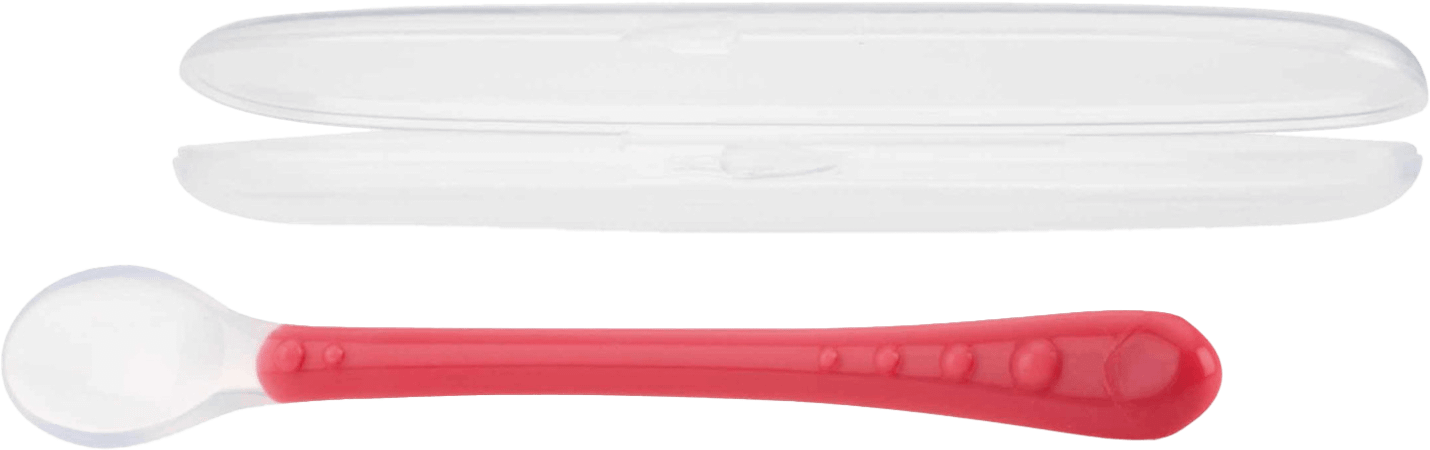 Nuby Zachte Voedingslepel Silicone Roze 6m +   -  New Valmar