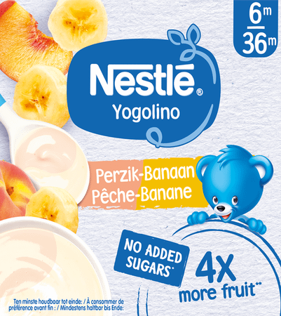 Nestle Yogolino Banane Peche 4 x 90 gr