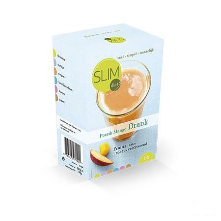 Slimdiet Drank Perzik-mango Zakje 5x25 gr  -  Slimdiet Bv