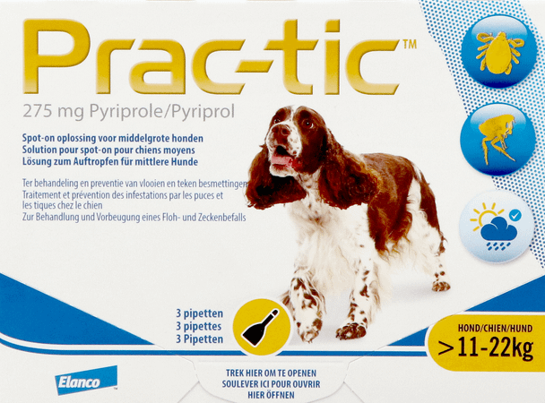 Prac-tic Spot-on Anti vlo-teek Hond Middel .1x3