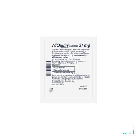 Niquitin Clear Patches 21 X 21 mg