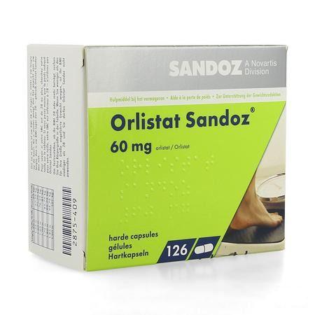 Orlistat Sandoz Capsule Dure 126 X 60 mg 