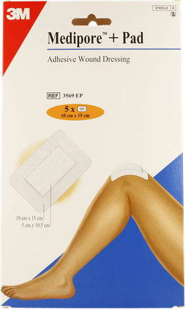 Medipore + Pad 3m 10x15,0cm 5 3569p  -  3M