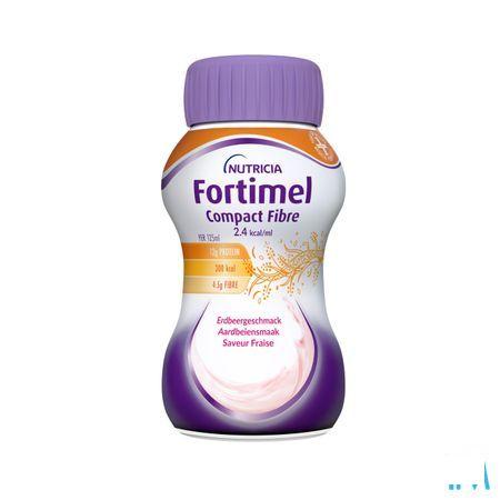Fortimel Compact Fiber 2.4Kcal Aardbei 4 x 125 ml