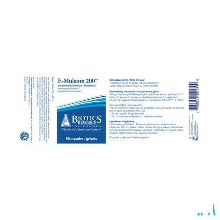 Biotics E-Mulsion 200 90 capsules  -  Energetica Natura