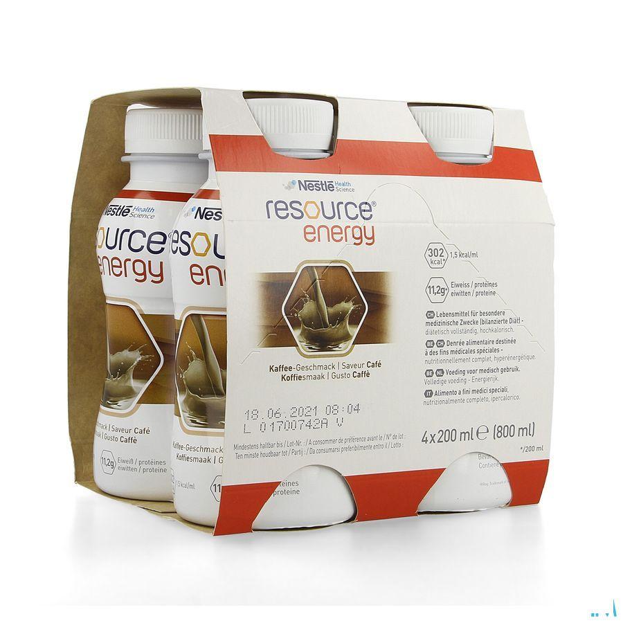 Resource Energy Drink Koffie 4x200 ml  -  Nestle
