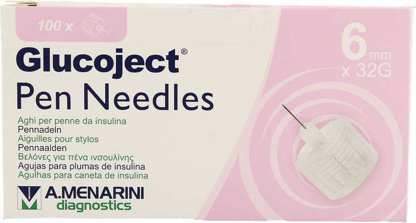 Glucoject Pen Needles 6mm 32g  -  Menarini