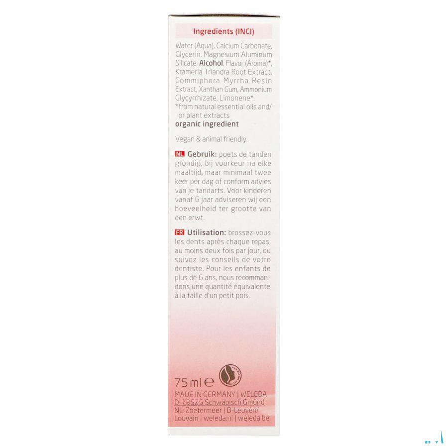 Weleda Tandpasta Ratanhia Roos 75 ml  -  Weleda