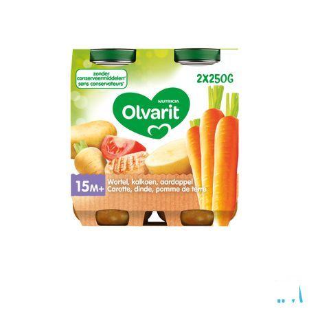 Olvarit Carotte Dinde Puree 2x250 gr 15m00  -  Nutricia