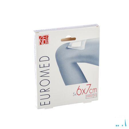 Euromed 6x 7cm 5 Eilandpleister Adhesive Steriel  -  I.D. Phar