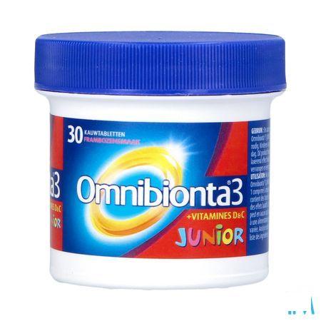 Omnibionta-3 Junior Framboos kauwtabletten 30