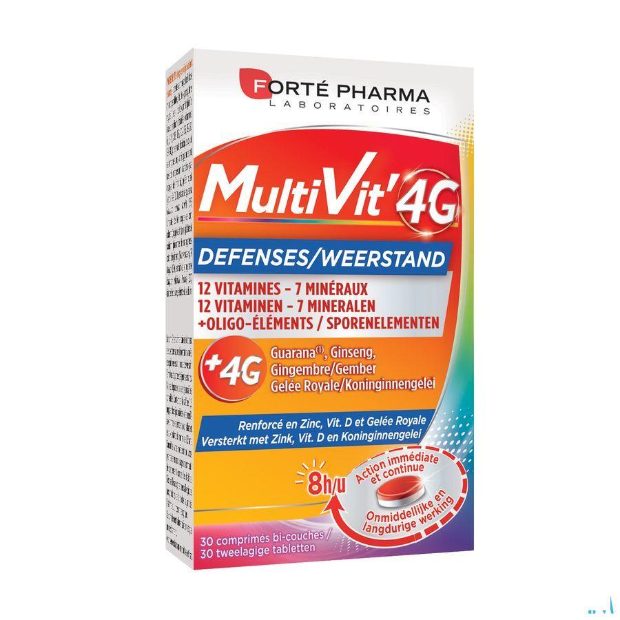 Multivit' 4g Weerstand Tabletten 30  -  Forte Pharma