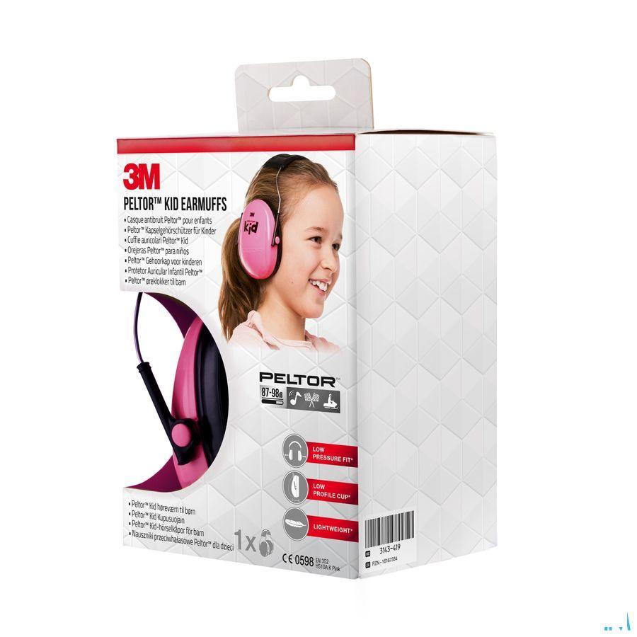 Peltor Hearing Protector Kid Neon Pink 1  -  3M