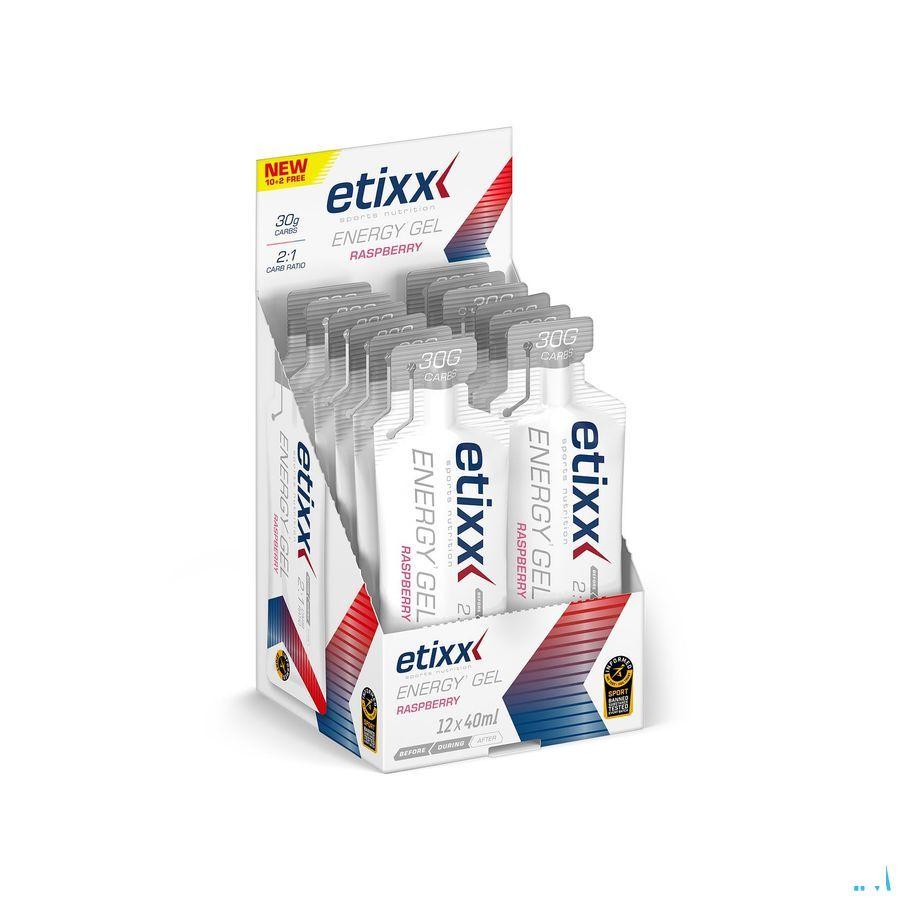 Etixx Energy Gel Raspberry 12X40 ml  -  Ceres Pharma