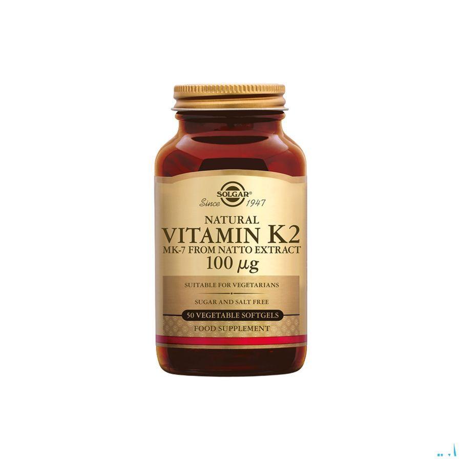 Solgar Vitamin K-2 (Mk-7) V-Caps 50X100Mcg  -  Solgar Vitamins
