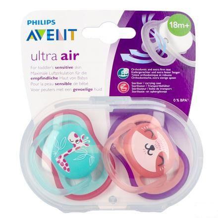 Philips Avent Sucette +18M Air Girl Giraffe Chat