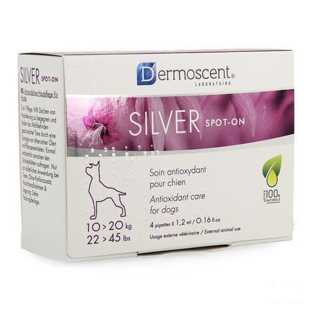 Dermoscent Silver Spot et. Hond 10-20kg 4x1,2 ml 