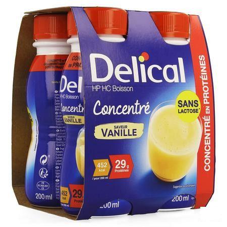 Delical Geconcentr. Vanille 4x200 ml  -  Bs Nutrition