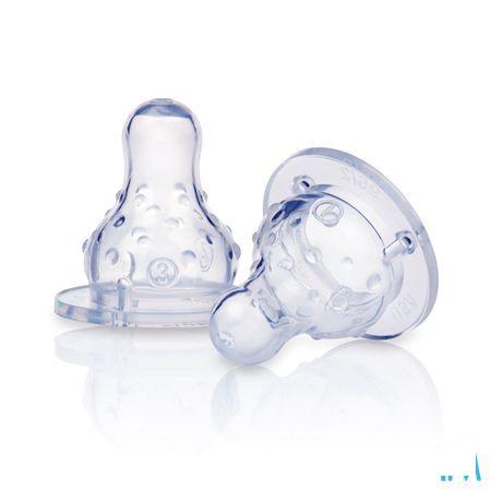 Nuby Antikoliek Speen Voor Standaard Halsfles 1.2.3 Flow 0m +   -  New Valmar
