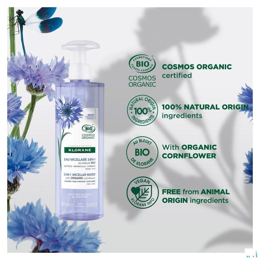 Klorane Visage Bleuet Eau Micellaire Bio 400 ml