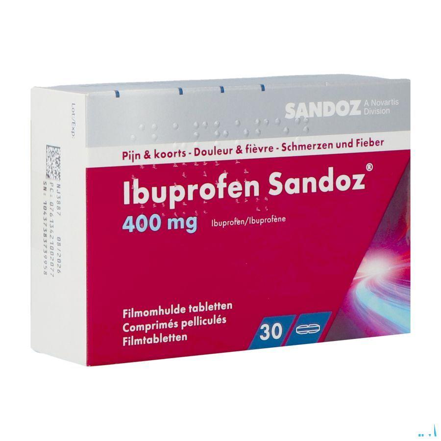 Ibuprofen Sandoz 400 mg Comprimes Pellicules 30x400 mg 