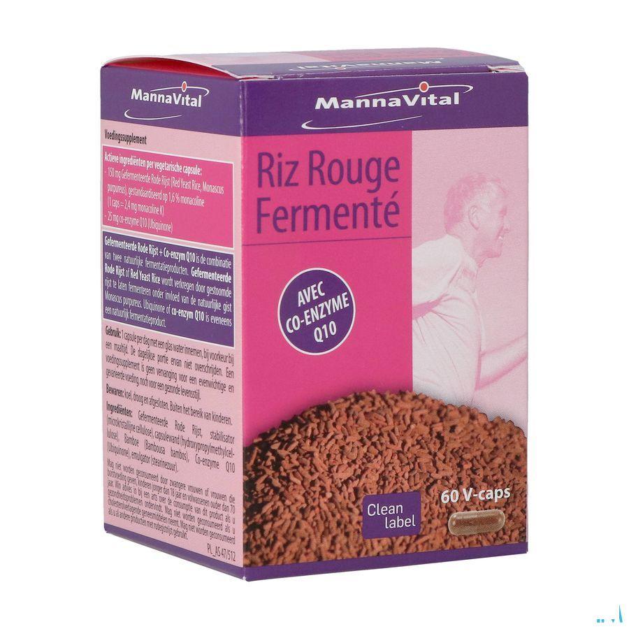 Mannavital Gefermenteerde Rode Rijst V-Caps 60
