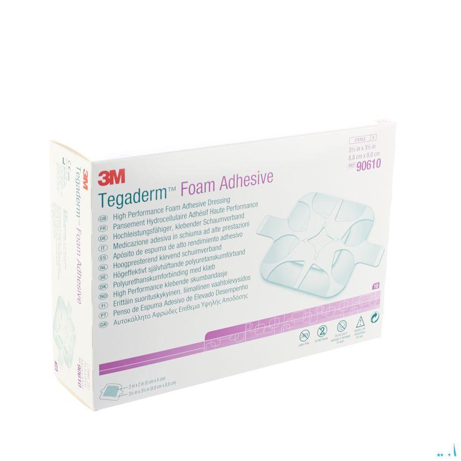 Tegaderm Foam Dressing Adh 8,80 x  8,80cm 10 90610