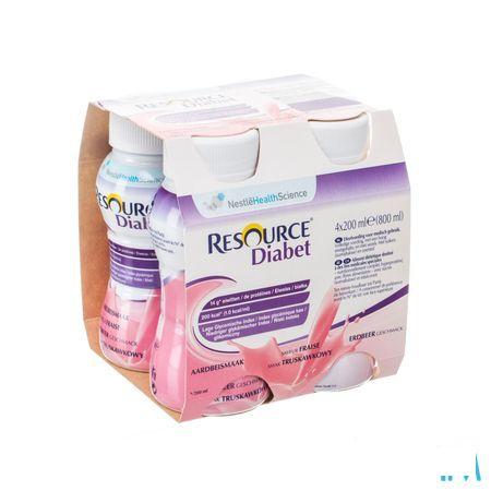 Resource Diabet Strawberry 4x200 ml 12173635  -  Nestle