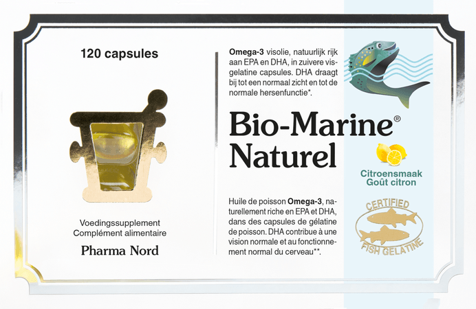 Bio Marine Naturel Citron Caps 120 X 500 mg  -  Pharma Nord